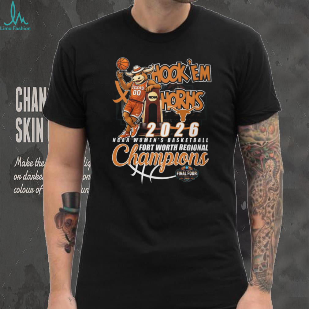 Texas Longhorns Hook ‘Em Horns 2026 NCAA Women’s Basketball Regional Champions T Shirt