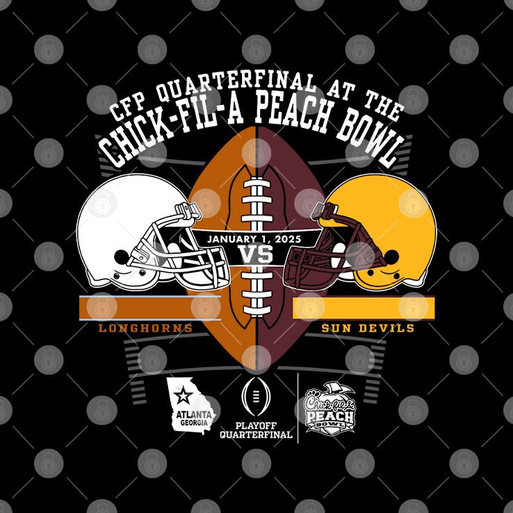 Texas Longhorns Vs Arizona State Sun Devils Peach Bowl 2025 T Shirt