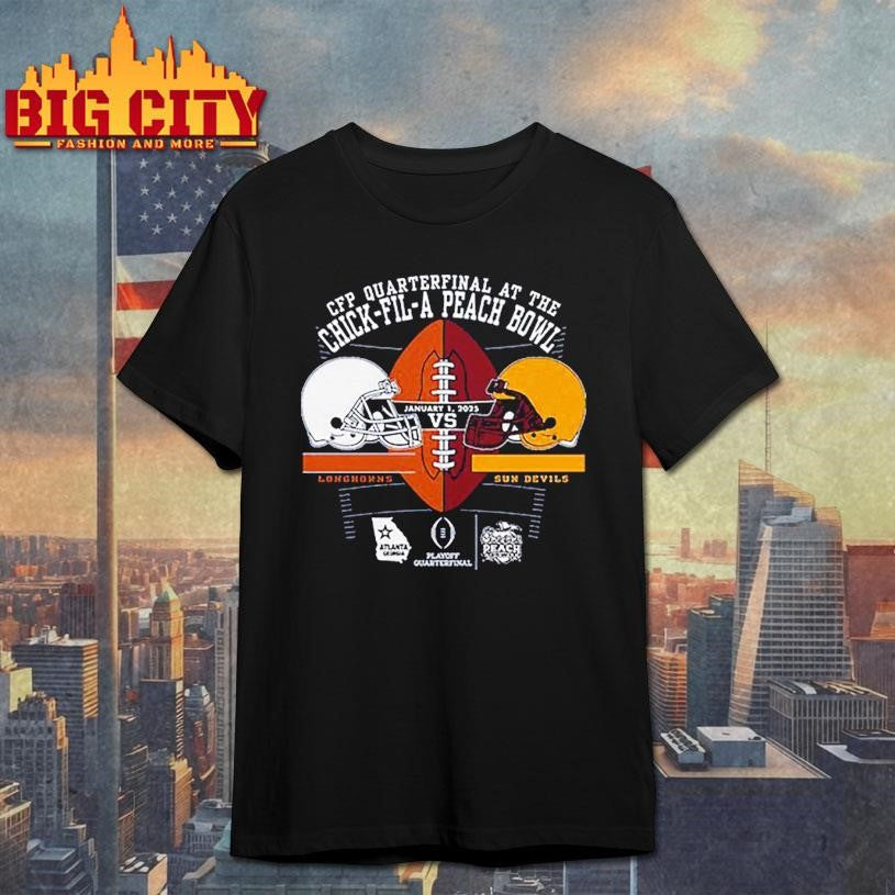 Texas Longhorns Vs Arizona State Sun Devils Peach Bowl 2025 Shirt