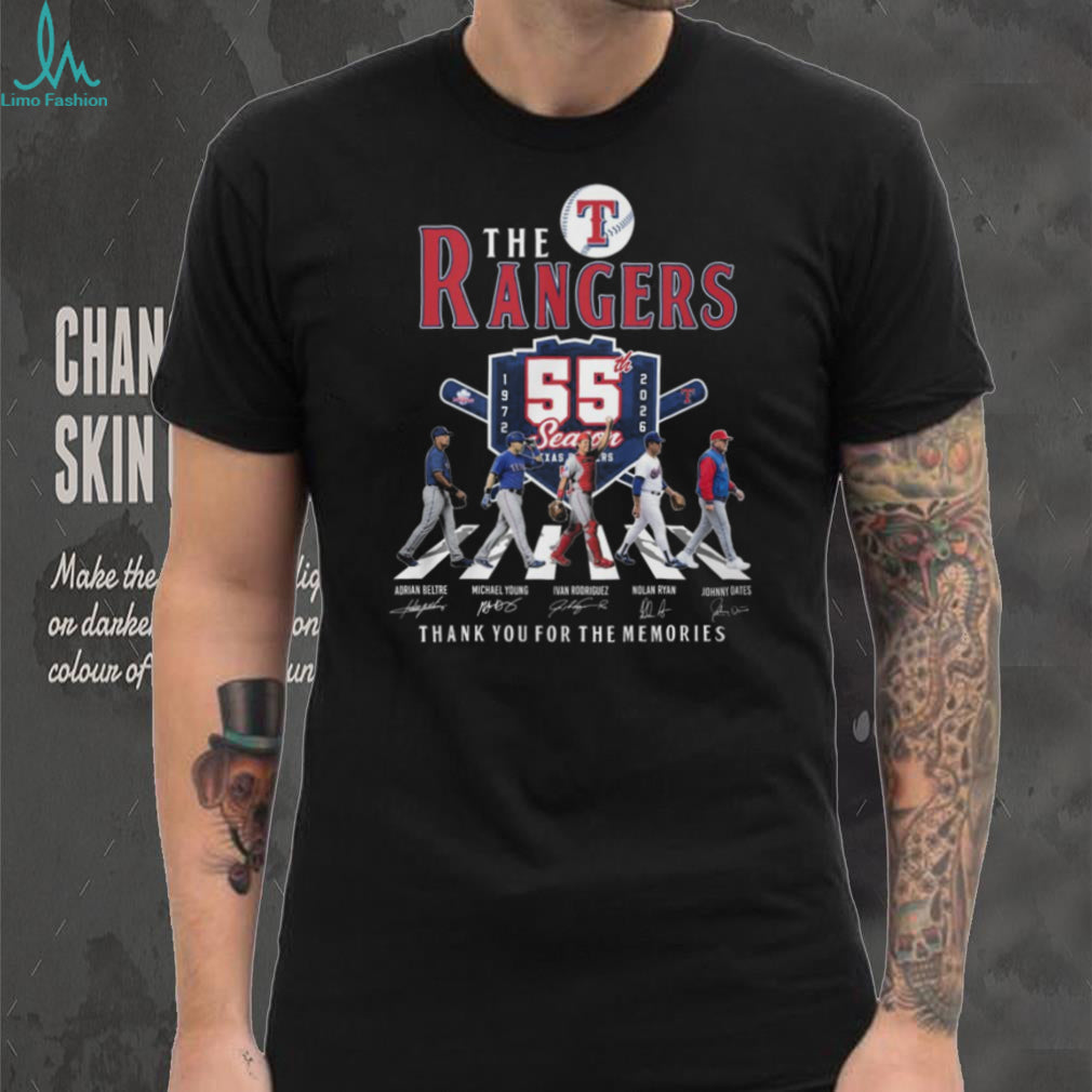 Texas Rangers 55th Season Abbey Road Legends Signatures T Shirt