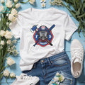 Texas Rangers Fire Department FD Logo Baseball Fans First Responders White T Shirt