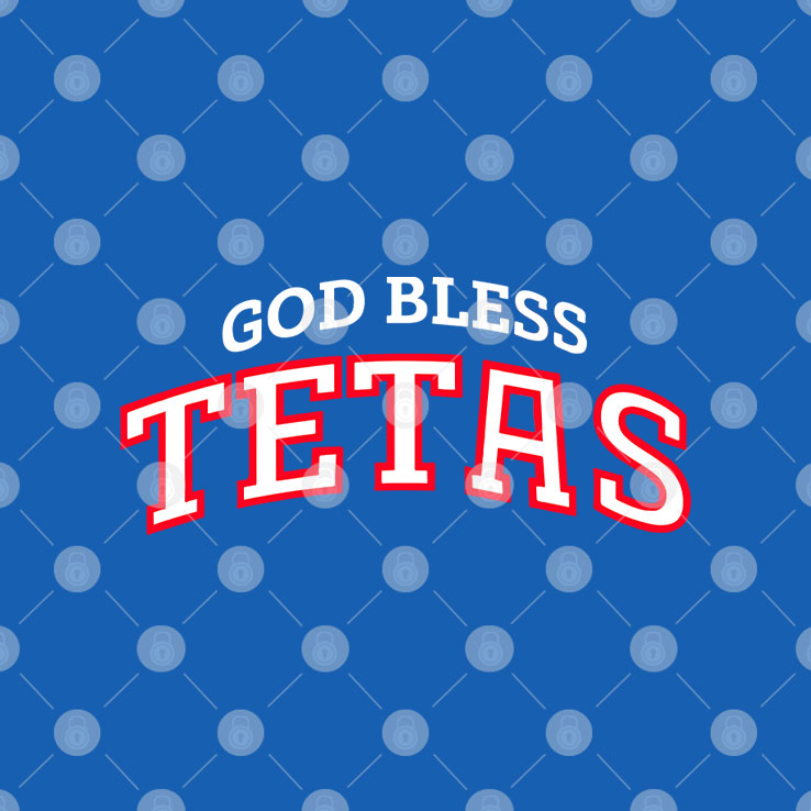 Texas Rangers God Bless Tetas T Shirt