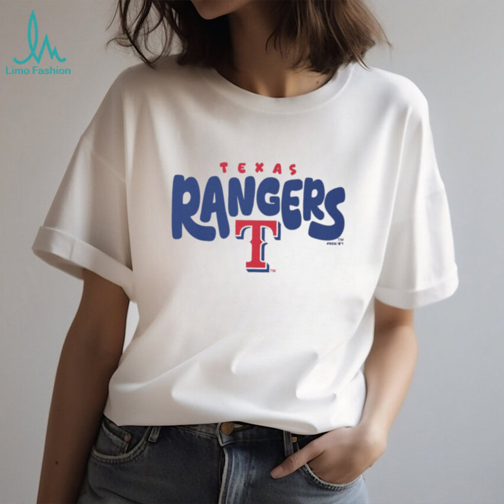 Texas Rangers Heritage Logo Oatmeal Heather Crewneck T shirt