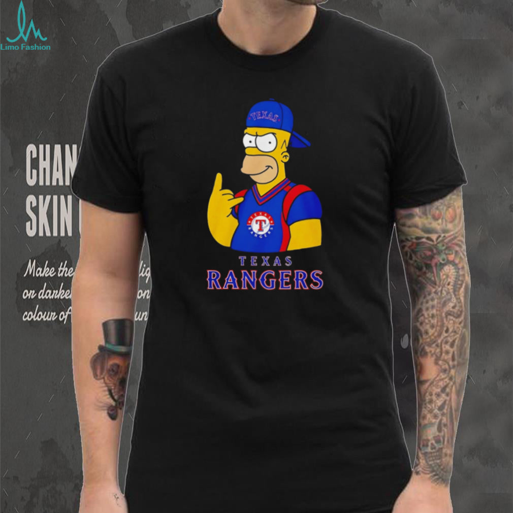 Texas Rangers Homer Simpson Baseball Graphic T Shirt
