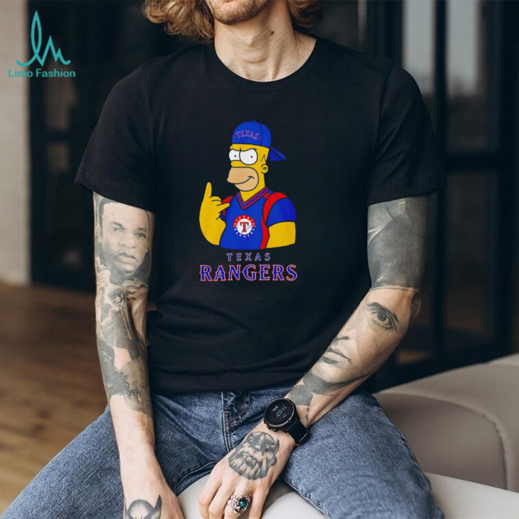Texas Rangers Homer Simpson Baseball Graphic T Shirt