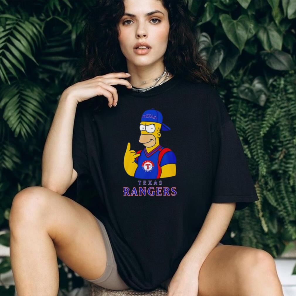 Texas Rangers Homer Simpson Baseball Graphic T Shirt