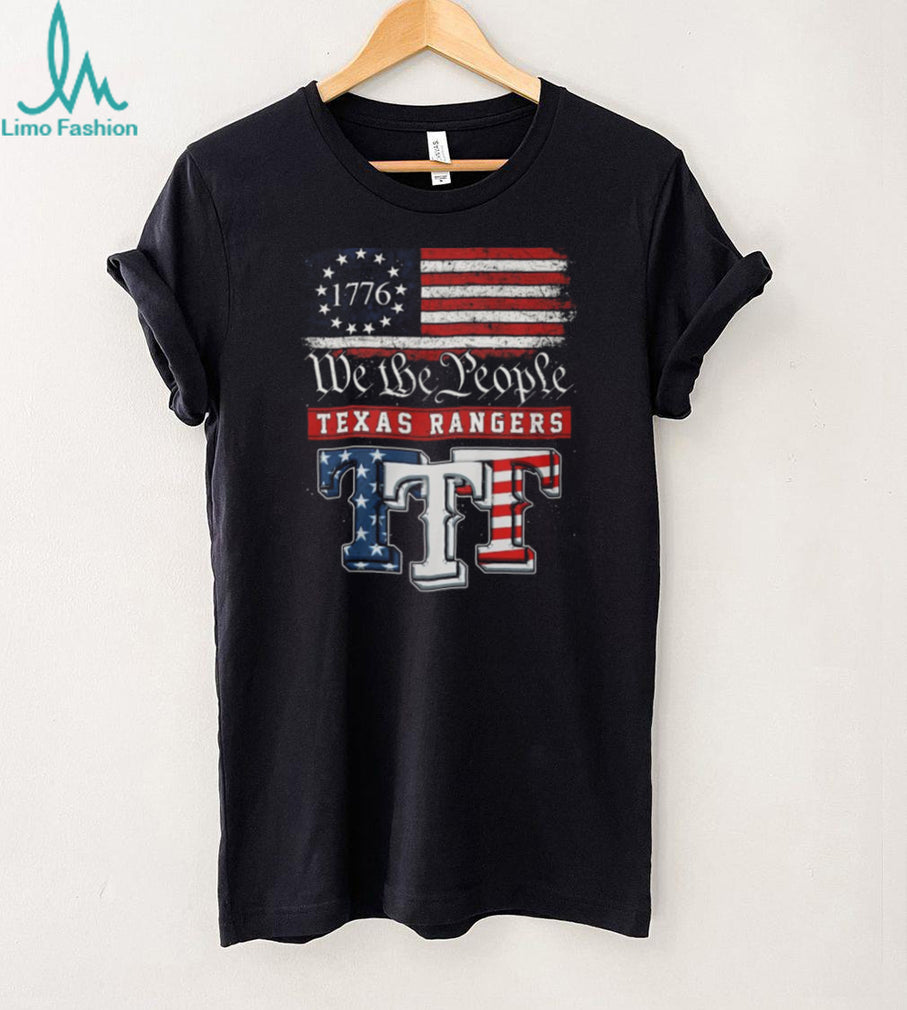 Texas Rangers We The People 1776 Patriotic American Flag T Shirt