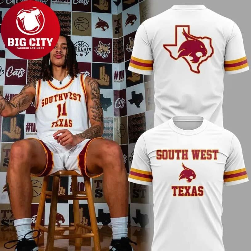 Texas State Basketball Throwback Uniform Two Sided Shirt