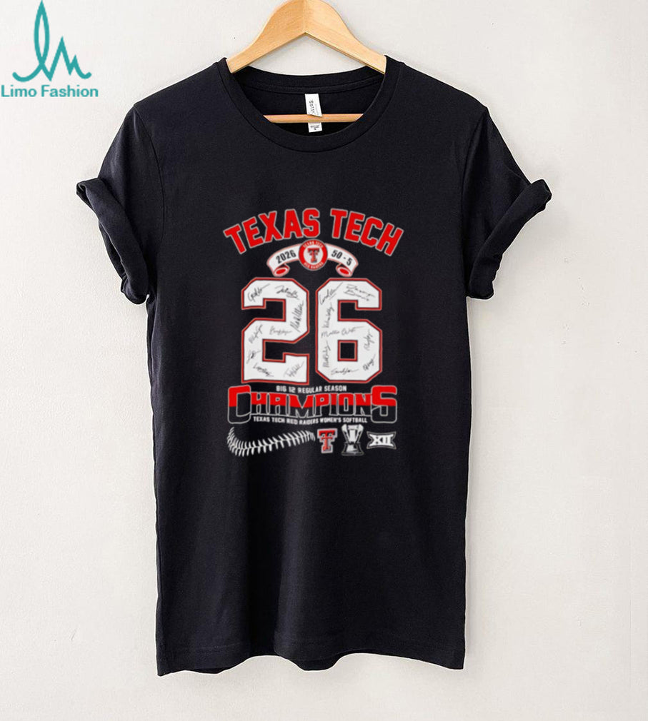 Texas Tach 2026 50 5 Big 12 Regular season Champions signature shirt