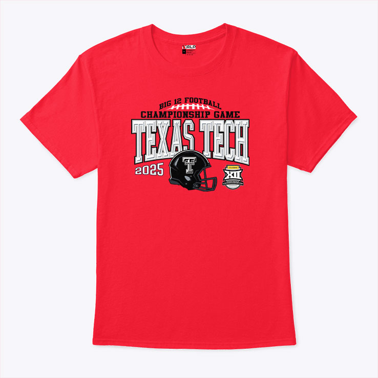 Texas Tech Red Raiders Big 12 Championship 2025 Football T Shirt