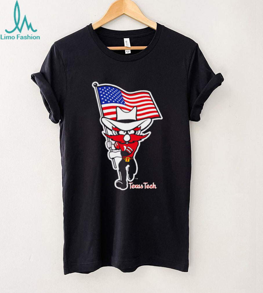 Texas Tech Red Raiders Mascot American Flag Patriotic T Shirt