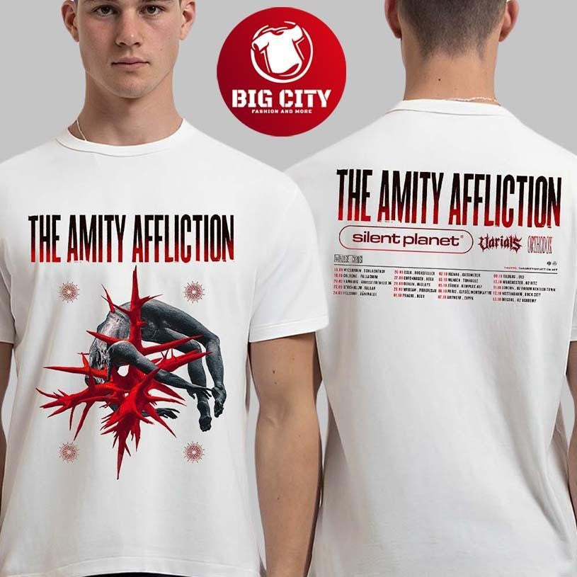 The Amity Affliction House Of Cards Europe 2026 Tour Schedule Two Sided Shirt