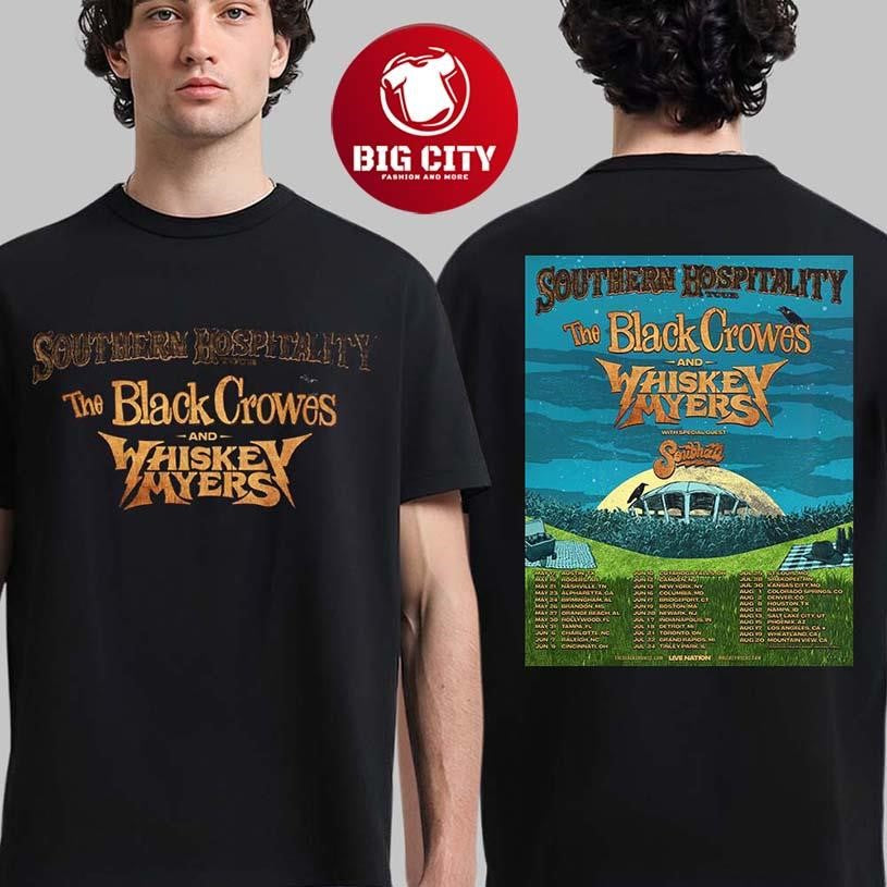The Black Crowes And Whiskey Myers Southern Hospitality Tour 2026 Two Sided Shirt