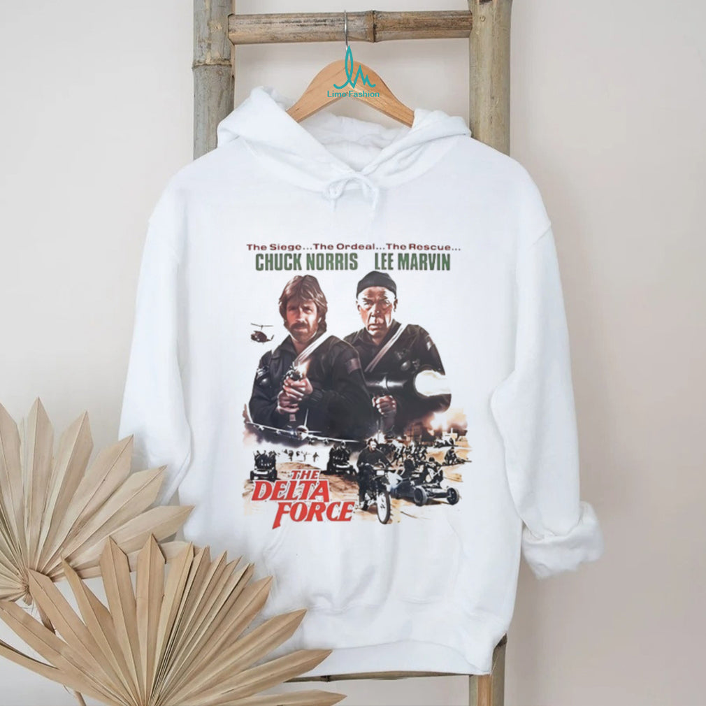 The Delta Force Chuck Norris Lee Marvin Retro Movie Poster T Shirt
