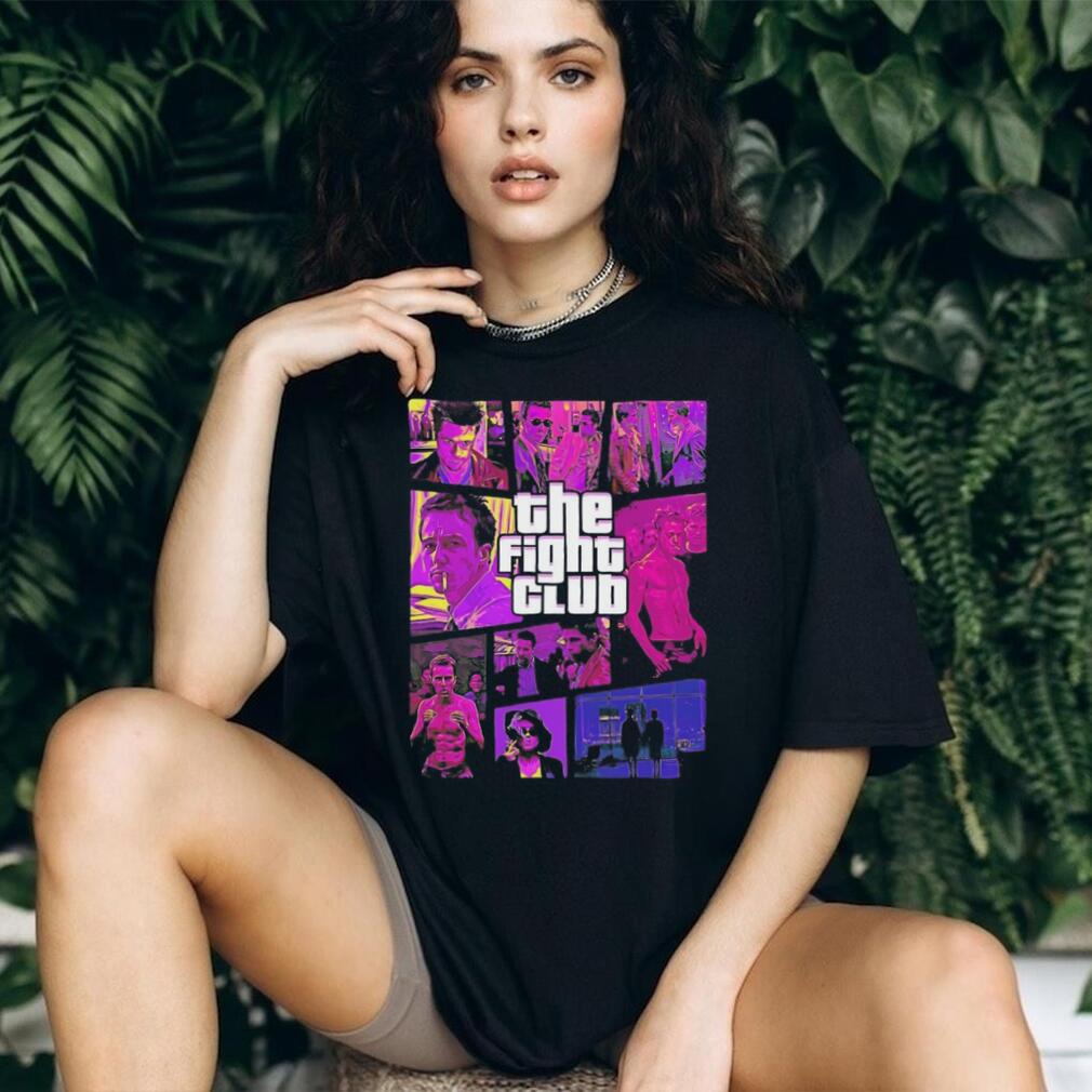The Fight Club Movie Retro Video Game Style Collage T Shirt