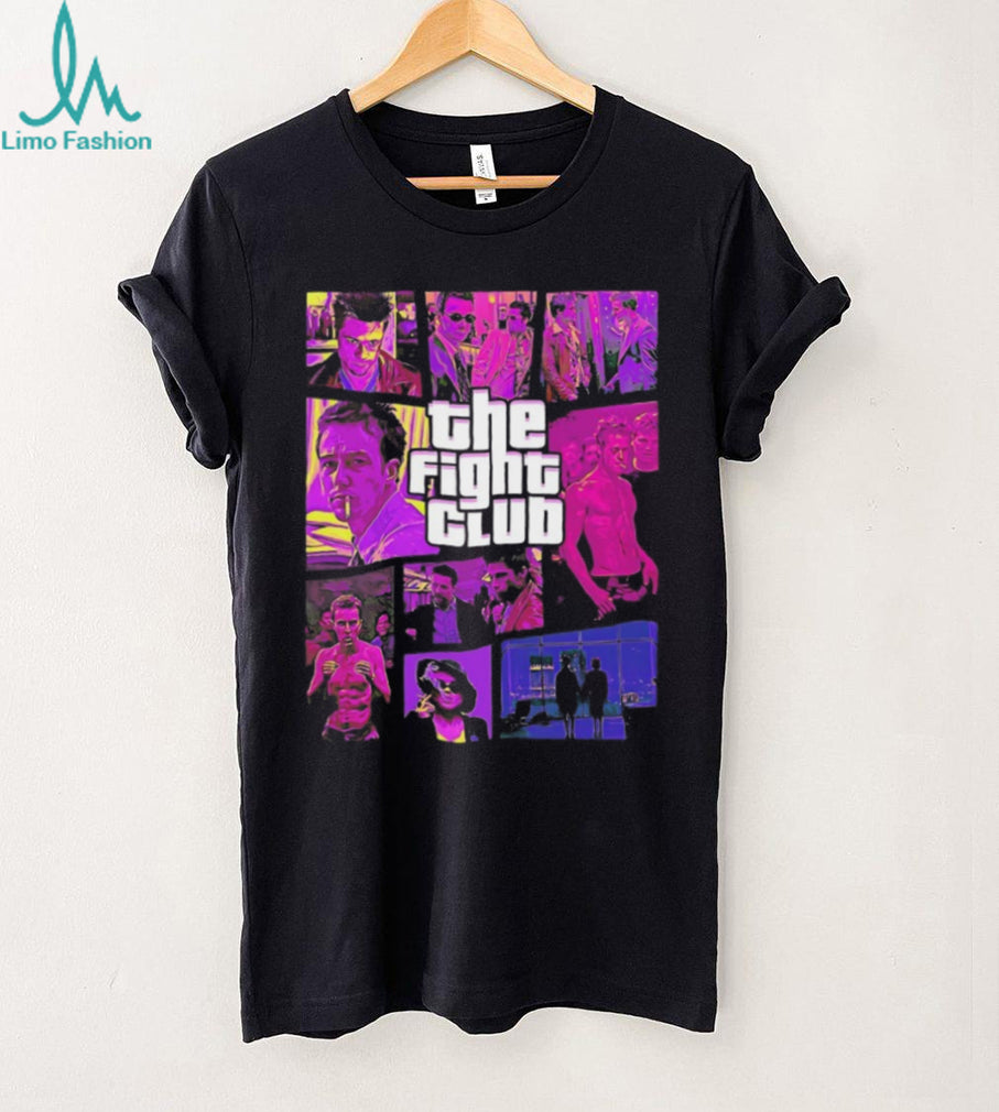 The Fight Club Movie Retro Video Game Style Collage T Shirt