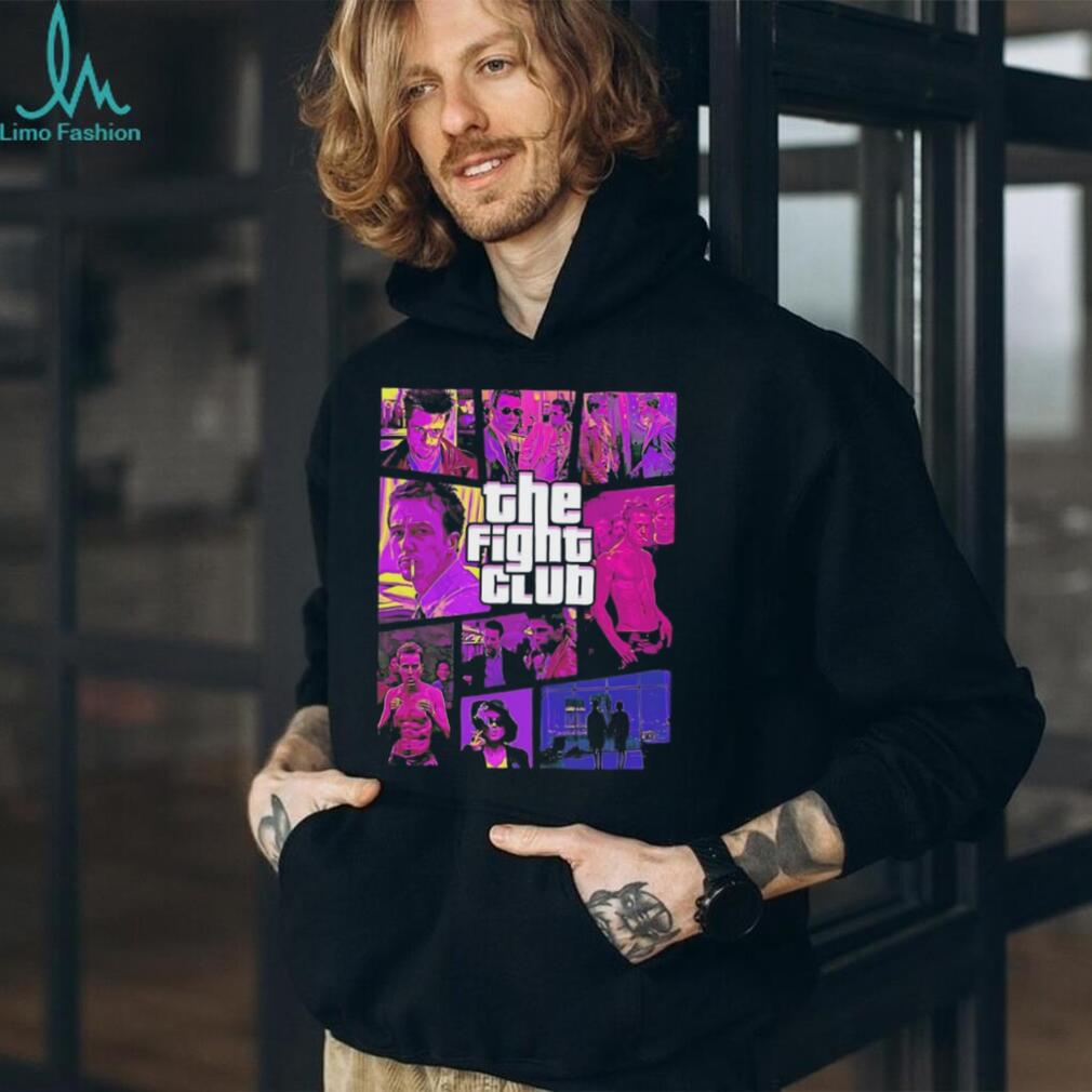 The Fight Club Movie Retro Video Game Style Collage T Shirt