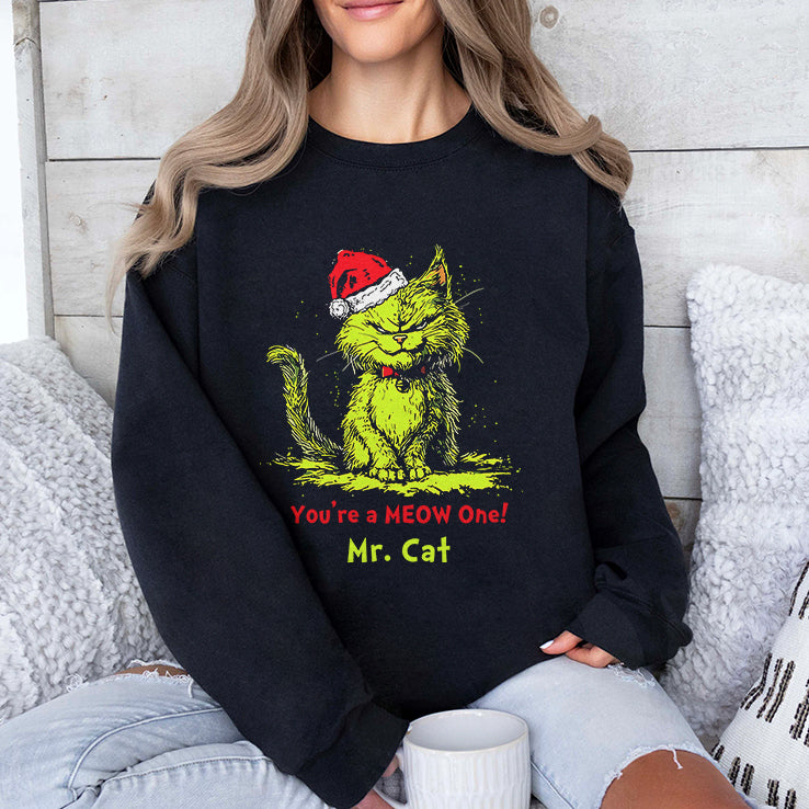 The Grinch You’re A Meow One Mr Cat Christmas T Shirt