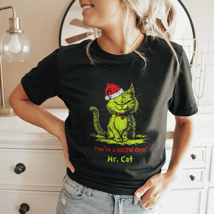 The Grinch You’re A Meow One Mr Cat Christmas T Shirt