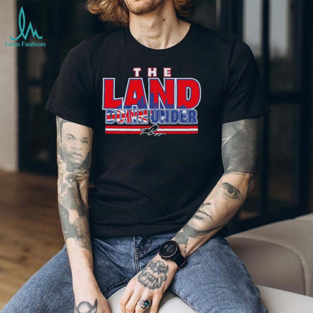 The Land Down Under Australia Flag Signature T Shirt Aussie Pride T shirt