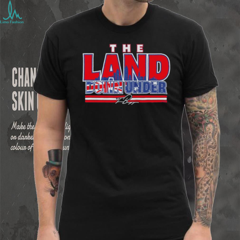 The Land Down Under Australia Flag Signature T Shirt Aussie Pride T shirt