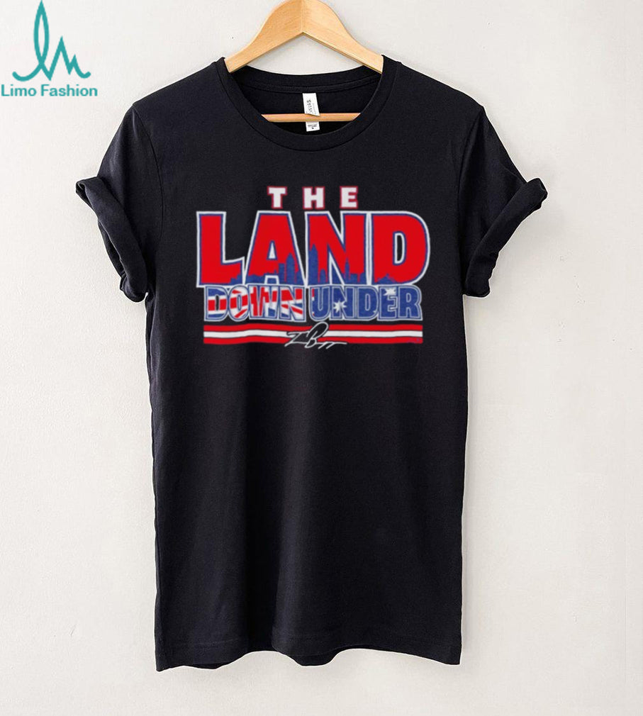 The Land Down Under Australia Flag Signature T Shirt Aussie Pride T shirt