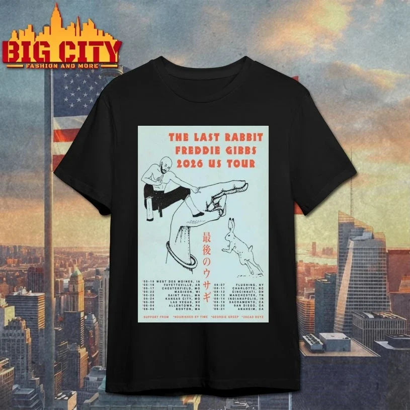 The Last Rabbit Freddie Gibbs 2026 US Tour Poster t-shirt