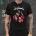 The Liverpool Beatles Football Style Red Jersey Graphic Signatures T Shirt
