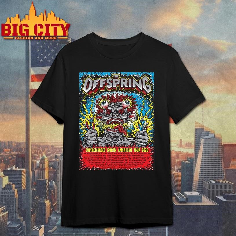 The Offspring Superchanrged North American Tour 2026 Poster Shirt