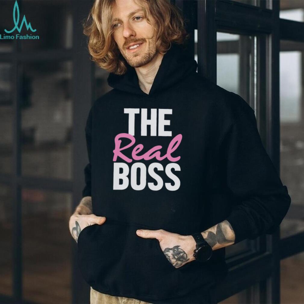 The Real Boss Funny Couple or Family Slogan T Shirt