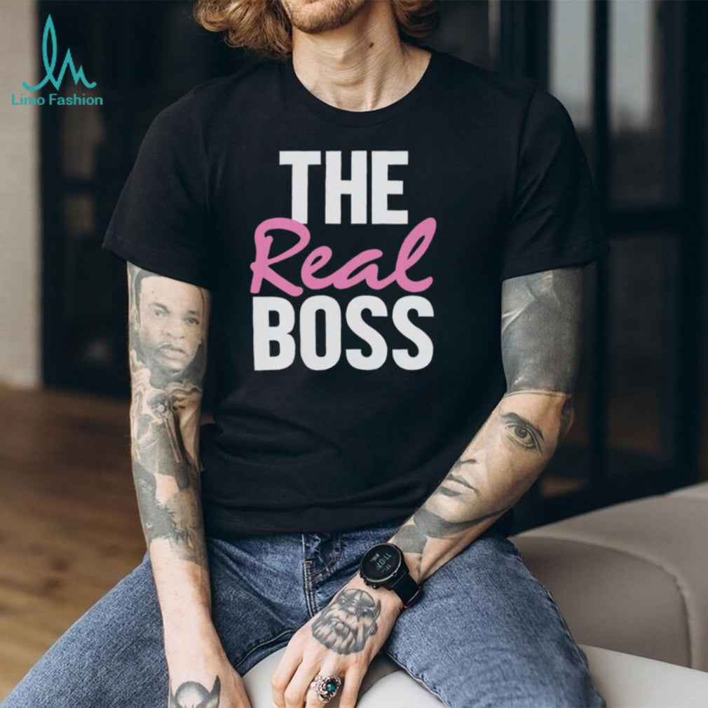 The Real Boss Funny Couple or Family Slogan T Shirt
