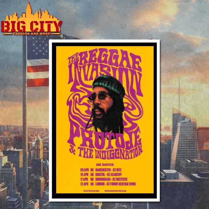 The Reggae Invasion Tour UK 2026 Poster Shirt