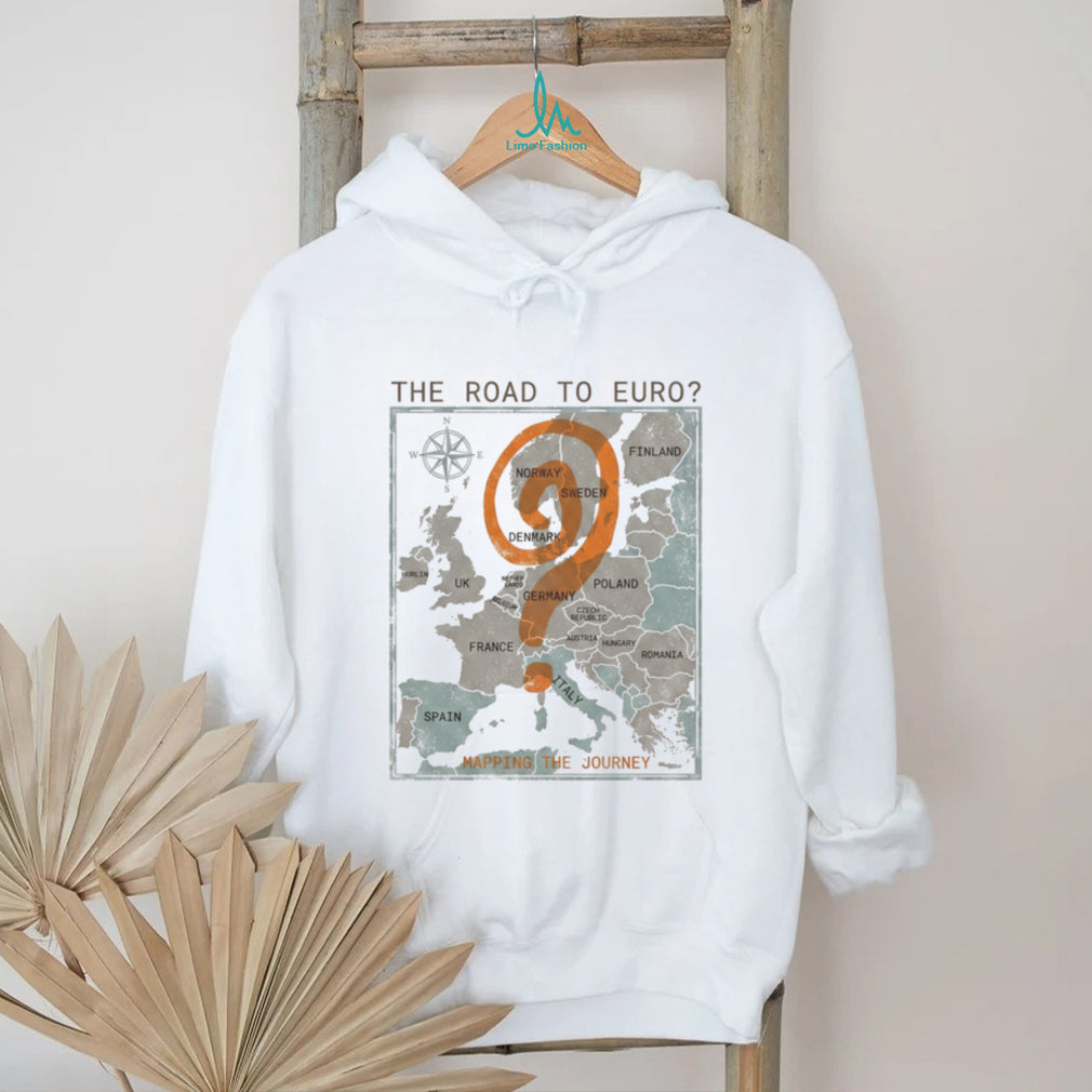 The Road to Euro Question Mark Map Graphic T Shirt
