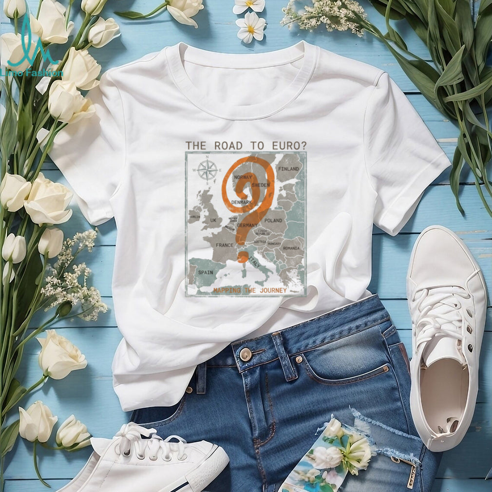 The Road to Euro Question Mark Map Graphic T Shirt