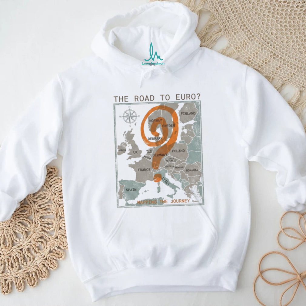 The Road to Euro Question Mark Map Graphic T Shirt