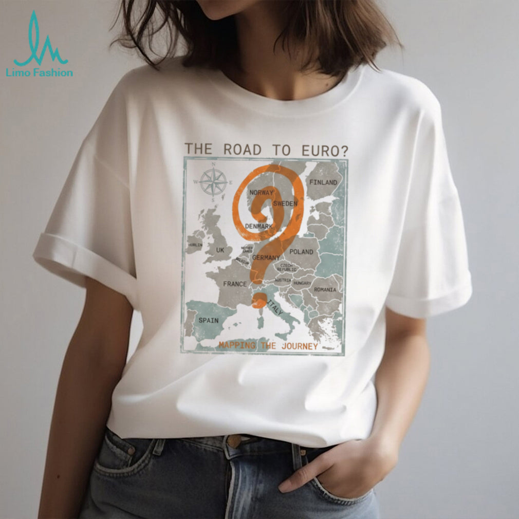 The Road to Euro Question Mark Map Graphic T Shirt