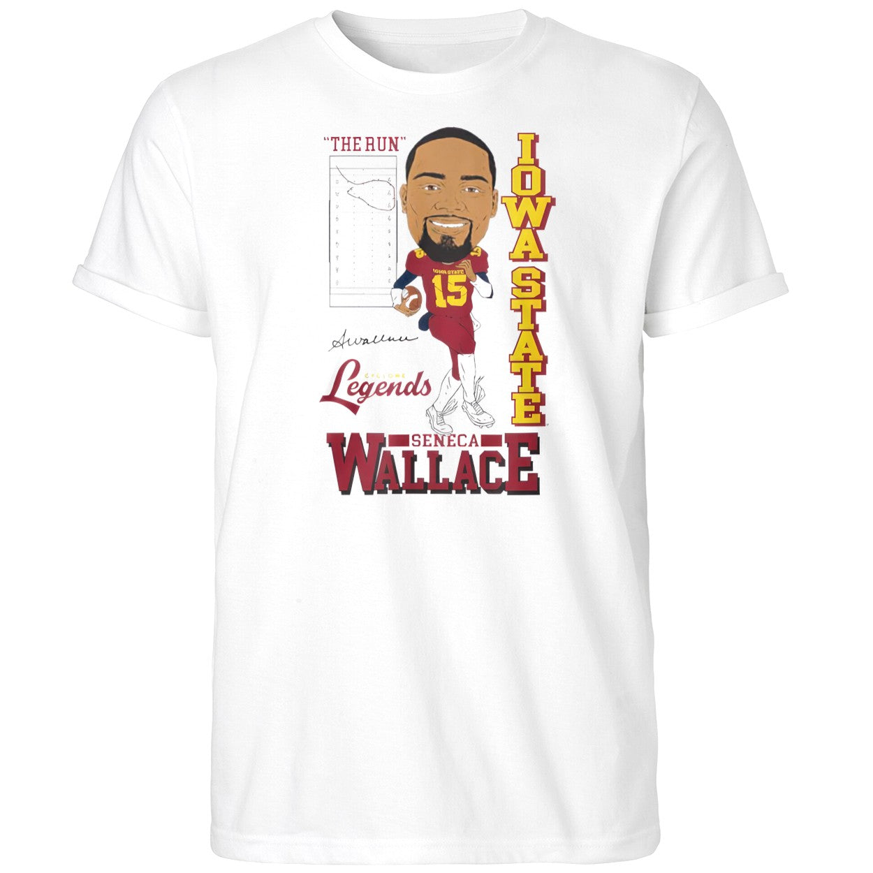 The Run Iowa State Cyclone Legends Seneca Wallace Shirt