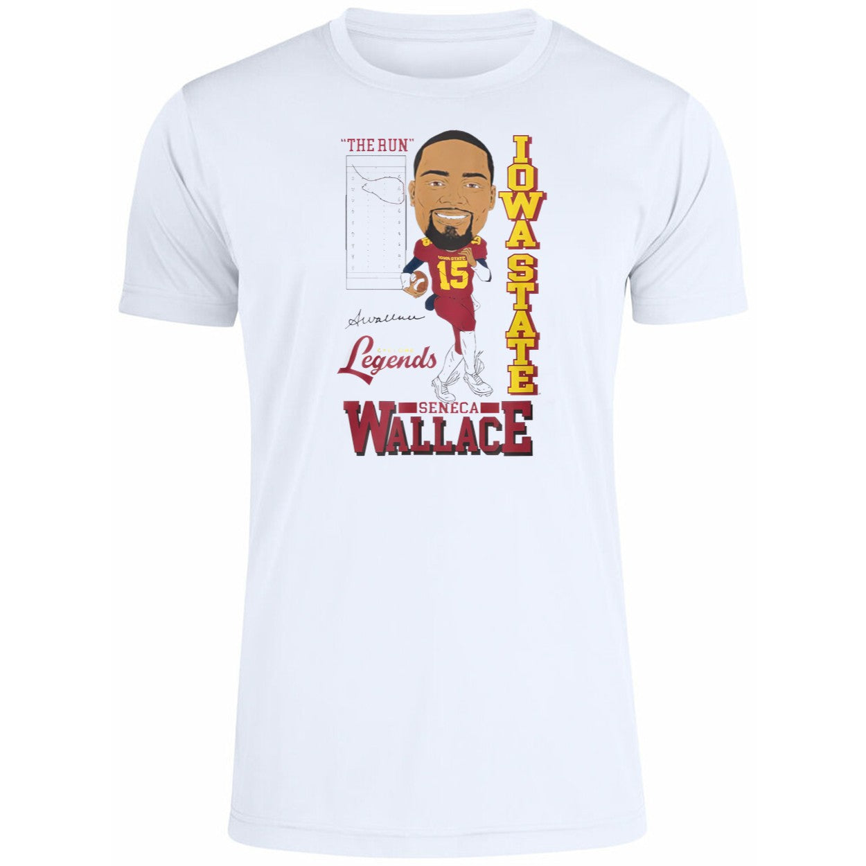 The Run Iowa State Cyclone Legends Seneca Wallace Shirt