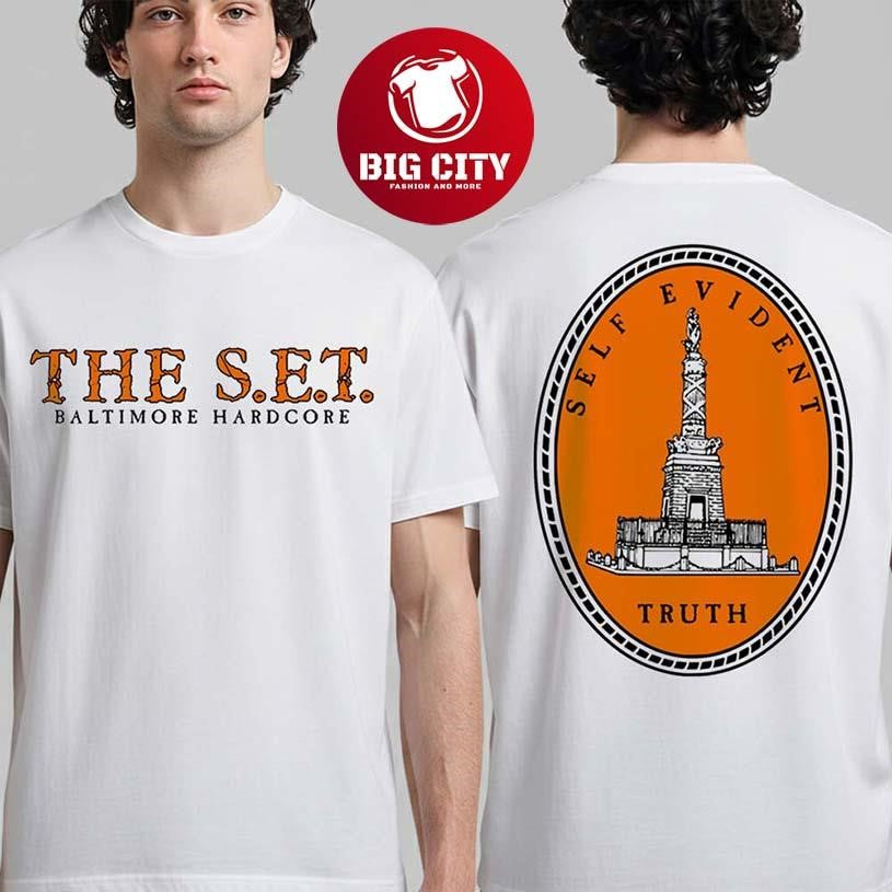 The SET Flatspot Records Self Evident Truth EP Merch Baltimore Hardcore Two Sided Shirt