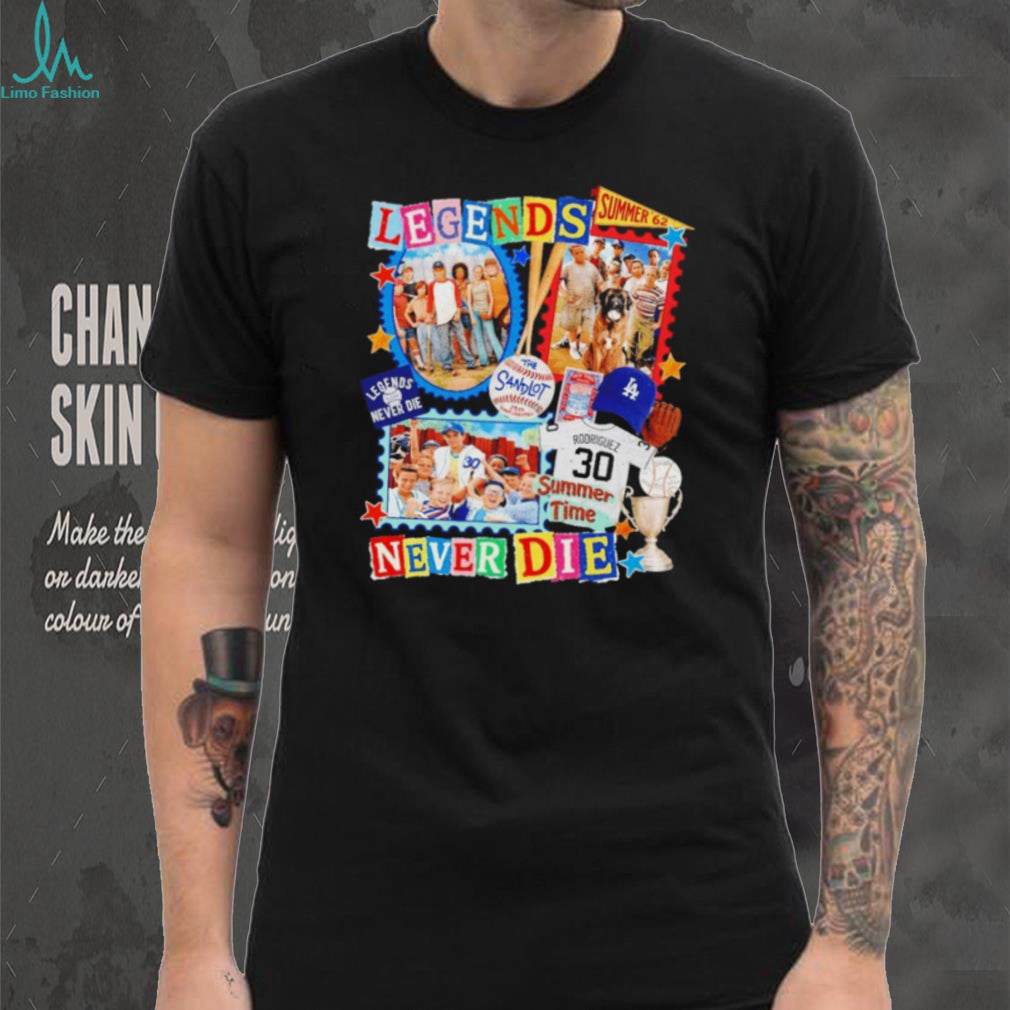 The Sandlot Legends Never Die Vintage Movie Collage T Shirt