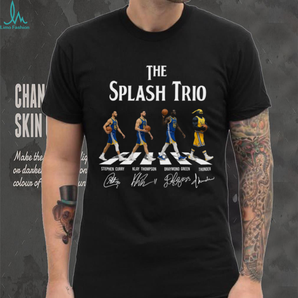 The Splash Trio Golden State Warriors Curry Thompson Green Thunder Retro Fan Shirt