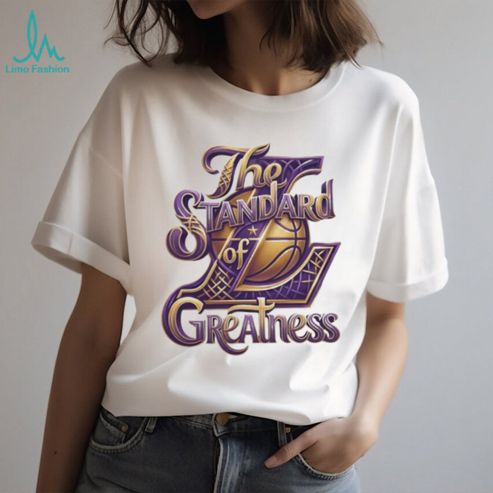 The Standard of Greatness Gold Basketball Trophy Graphic T Shirt