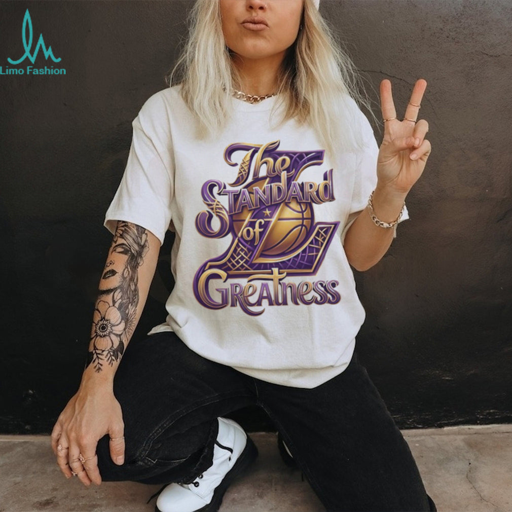 The Standard of Greatness Gold Basketball Trophy Graphic T Shirt