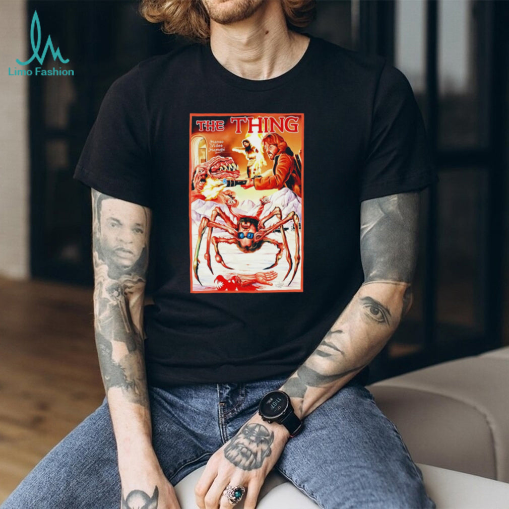 The Thing 1982 Horror Movie Poster Retro Graphic T Shirt