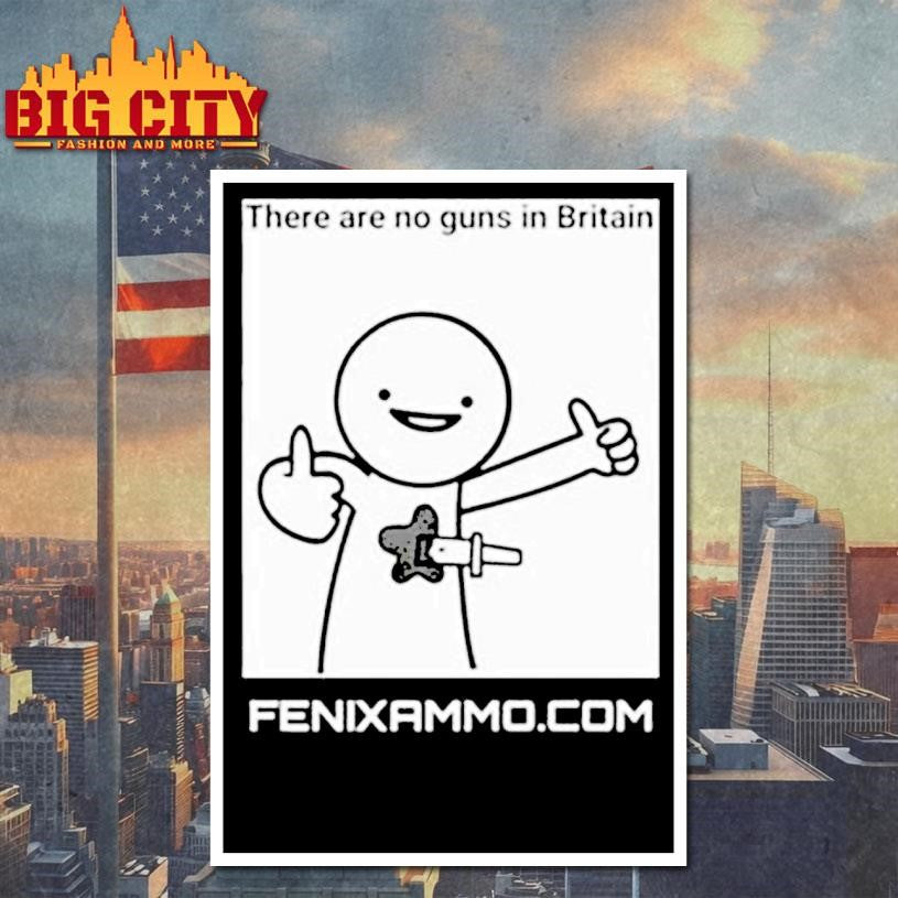 There are no guns in Britain sketch meme shirt
