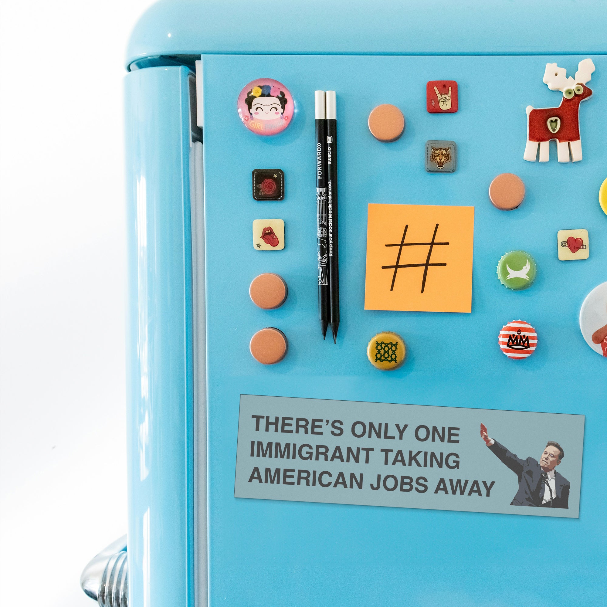 There’s Only One Immigrant Taking American Jobs Away Elon Musk Car Magnet