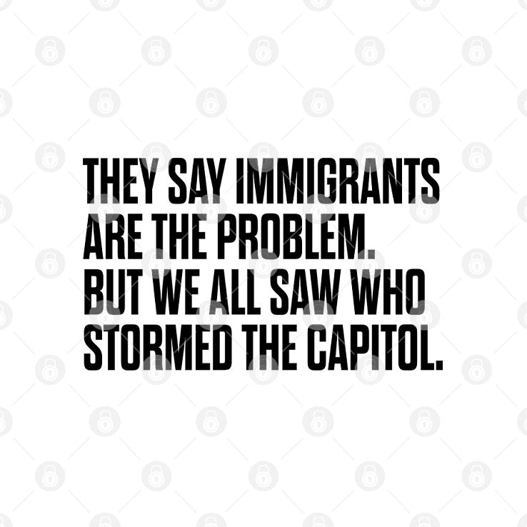 They Say Immigrants Are the Problem But We All Saw Who Stormed The Capitol Shirt