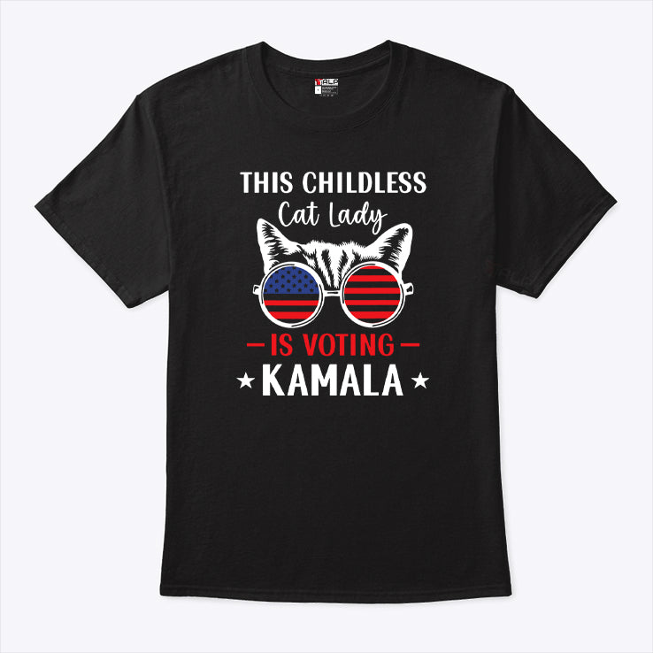 This Childless Cat Lady Is Voting Kamala-Harris 2024 Shirt