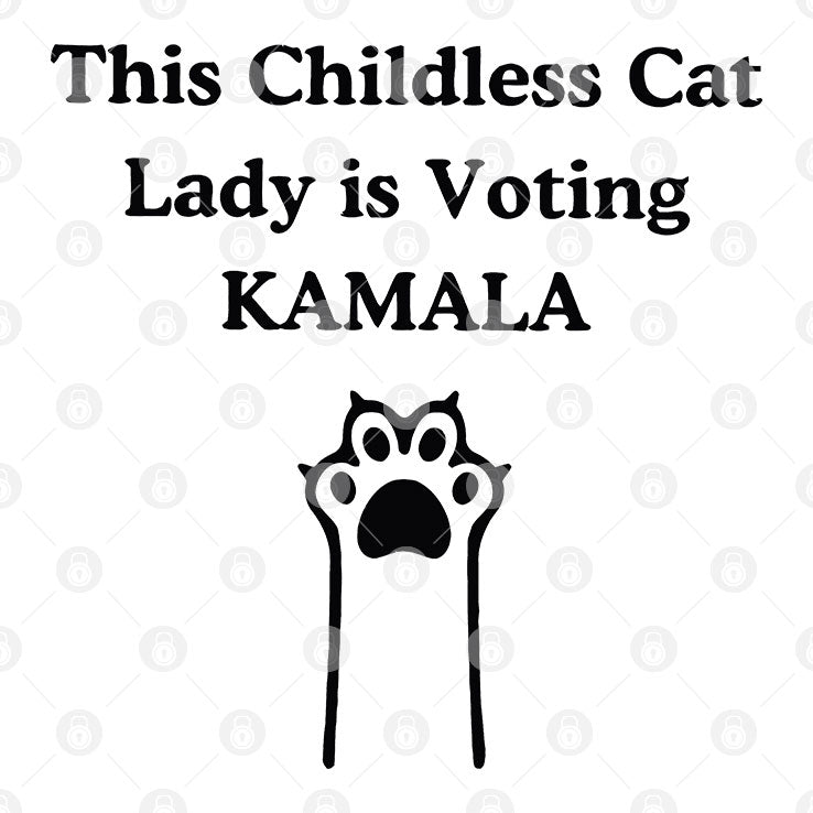 This Childless Cat Lady Is Voting Kamala Shirt