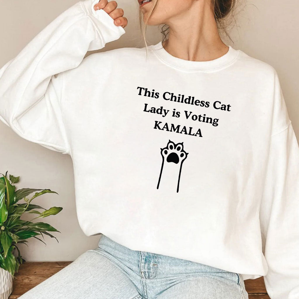 This Childless Cat Lady Is Voting Kamala Shirt